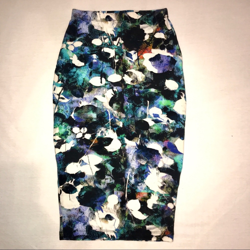 Topshop Floral Pencil Skirt